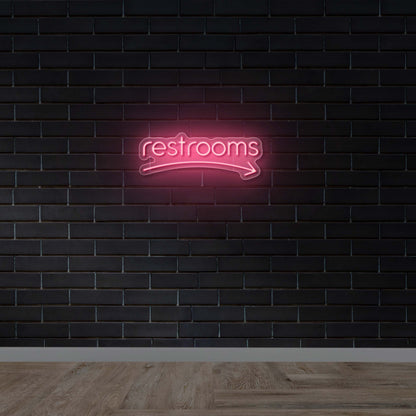 RESTROOMS - Premium Neon Artwork