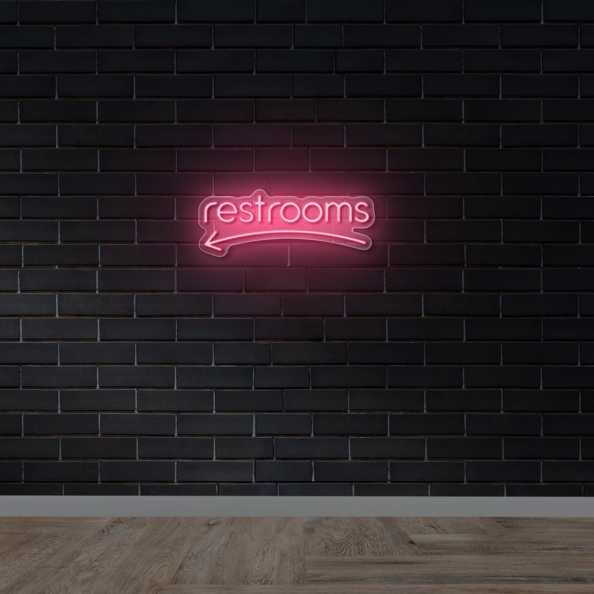 RESTROOMS - Premium Neon Artwork