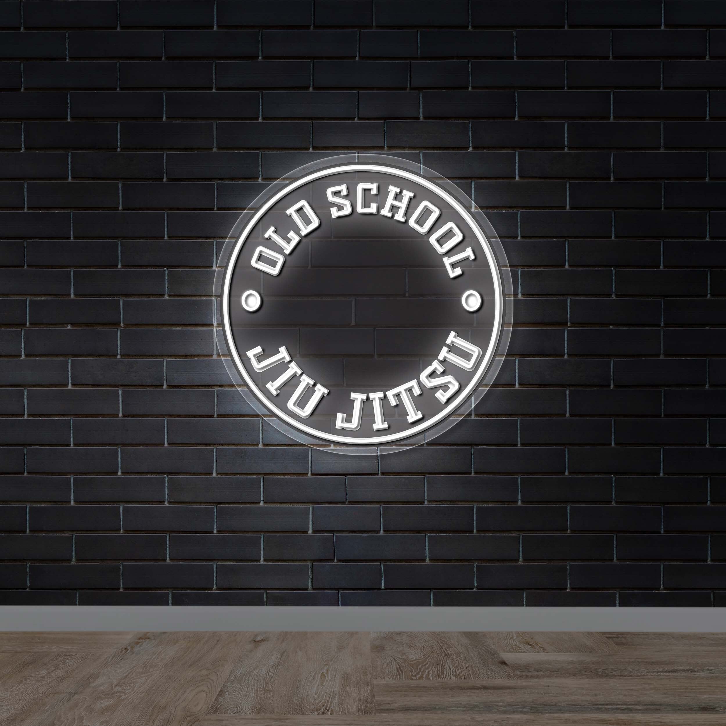 Old School Jiu Jitsu - Premium Neon Artwork