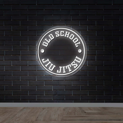 Old School Jiu Jitsu - Premium Neon Artwork
