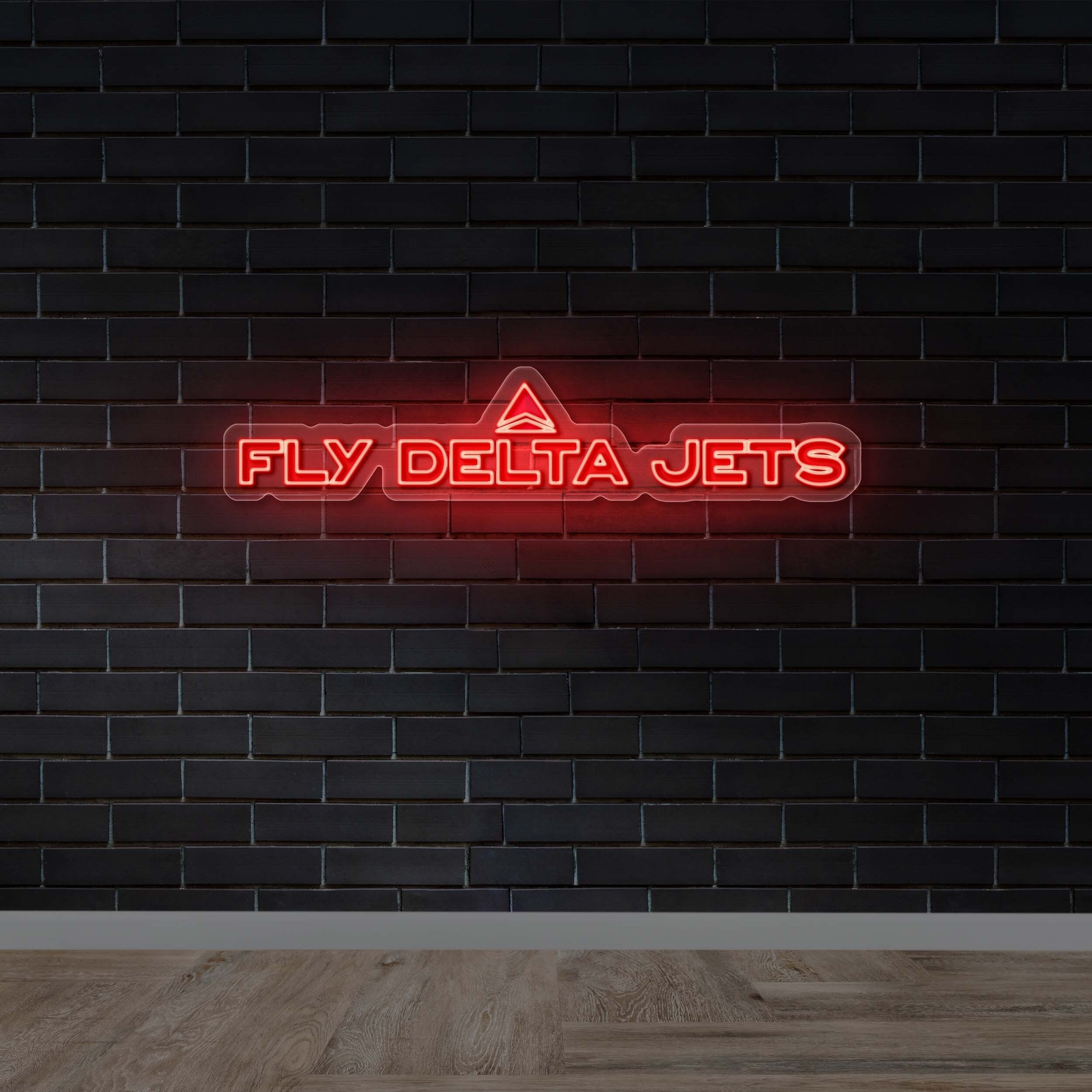 FLY DELTA JETS - Premium Neon Artwork