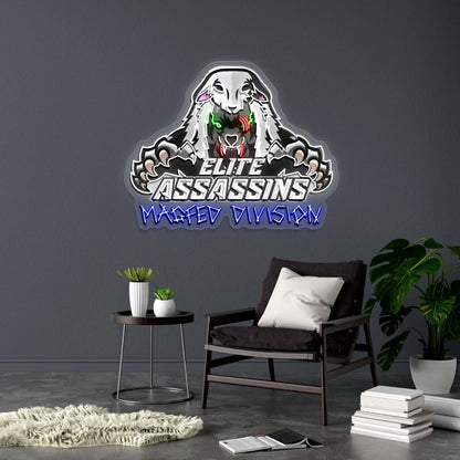 ELITE ASSASSINS MAFED DIVISION - Premium Neon Artwork
