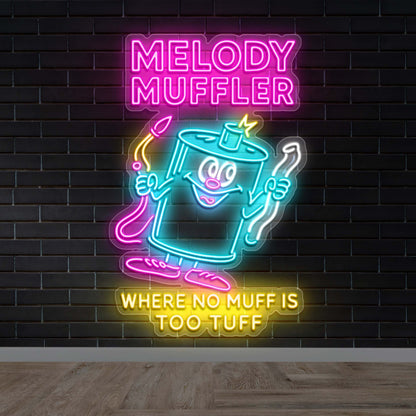 Melody Muffler - Premium Neon Artwork