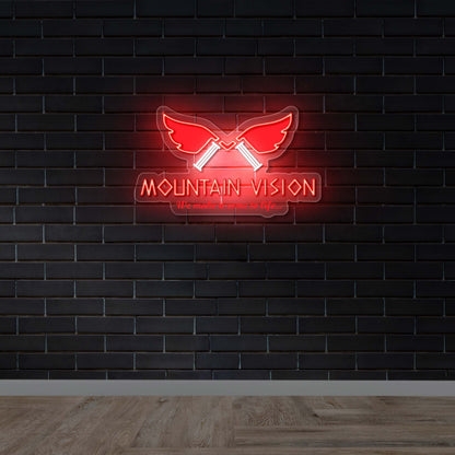 Mountain Vision - Premium Neon Artwork