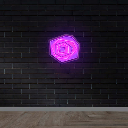 Flower Origami - Premium Neon Artwork