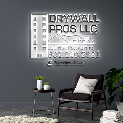 Drywall Pros - Premium Neon Artwork