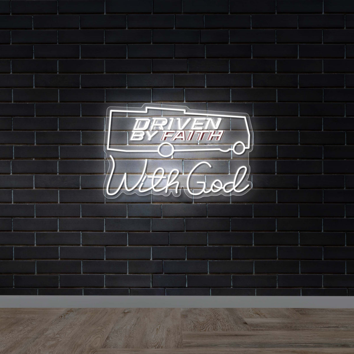 DRIVEN FAITH WITH GOD - Premium Neon Artwork