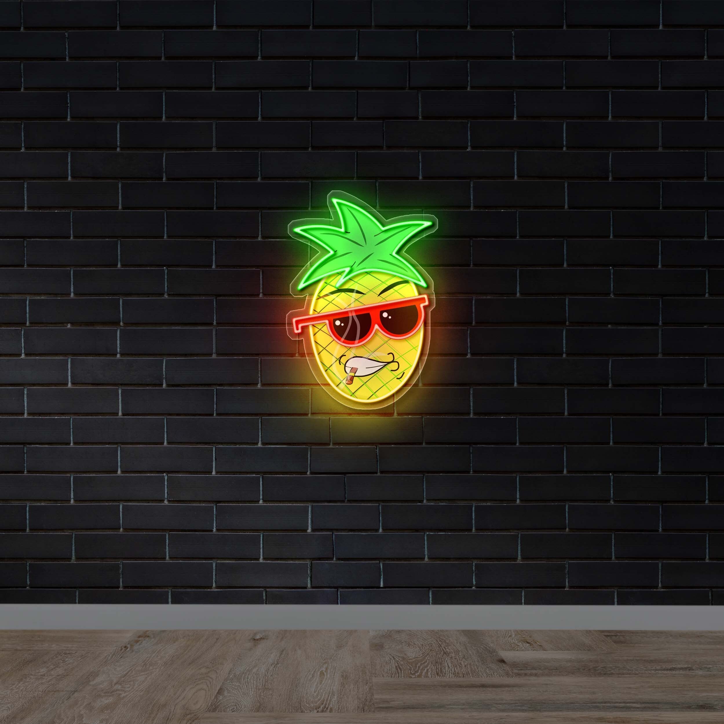 The Smokey Pineapple - Premium Neon Artwork