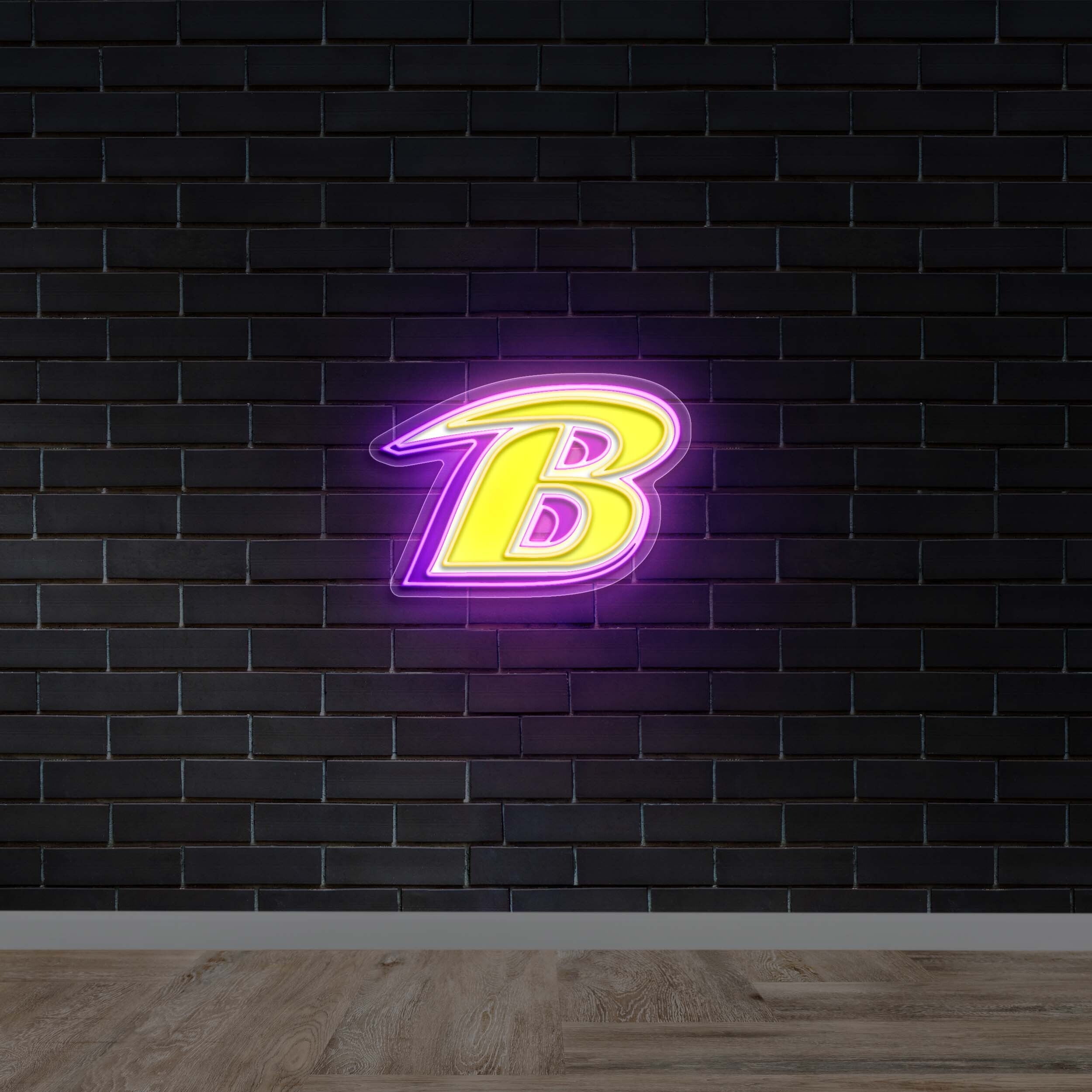 B - Premium Neon Artwork