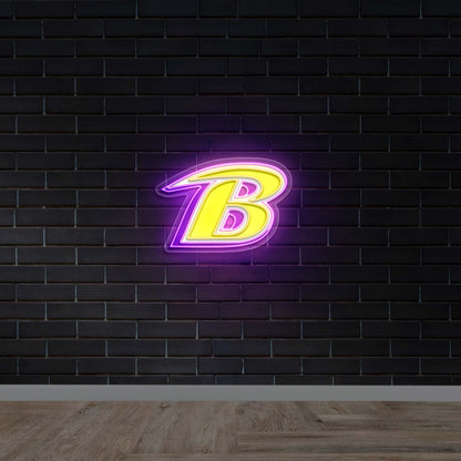 B - Premium Neon Artwork
