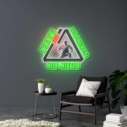 Leake Brazilian Jiu Jitsu - Premium Neon Artwork