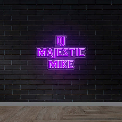 DJ Majestic Mike - Premium Neon Artwork