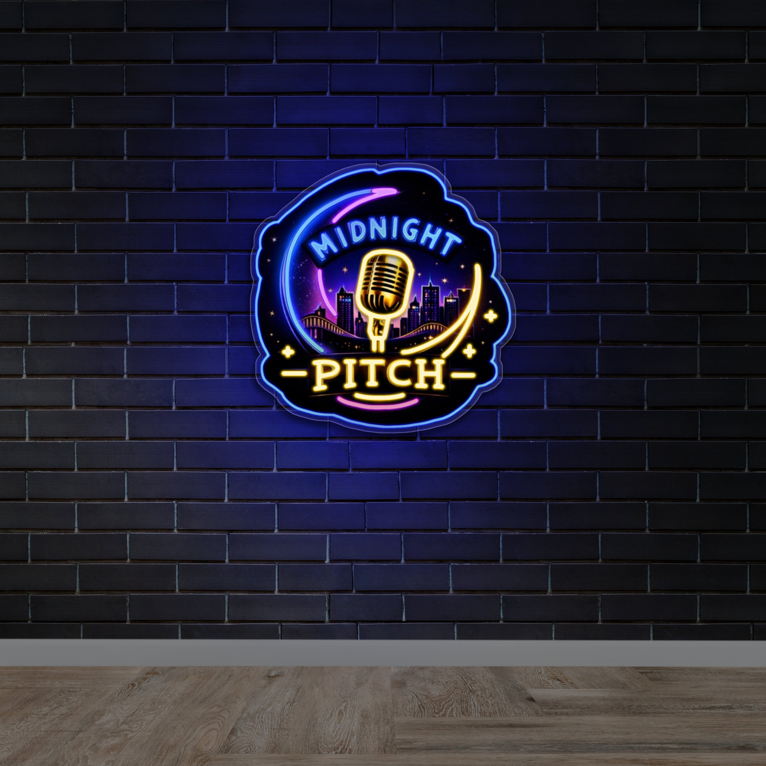 Midnight Pitch - Premium Neon Artwork