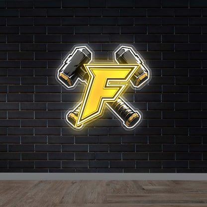 F - Premium Neon Artwork