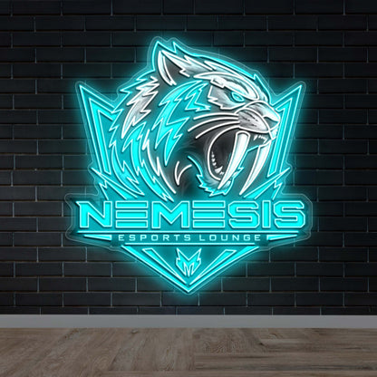 Nemesis Esports Lounge - Premium Neon Artwork