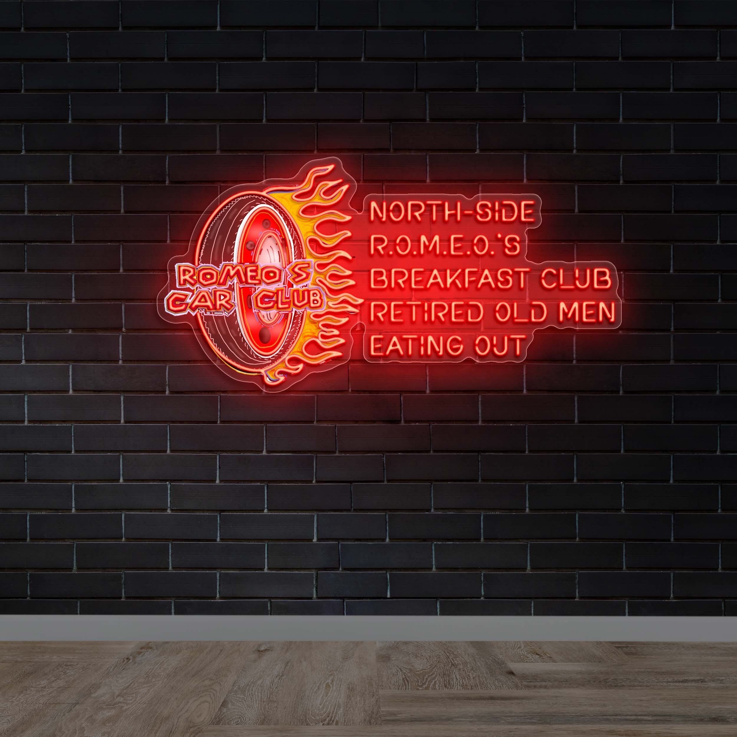 North-Side R.O.M.E.O.'s Breakfast Club - Premium Neon Artwork