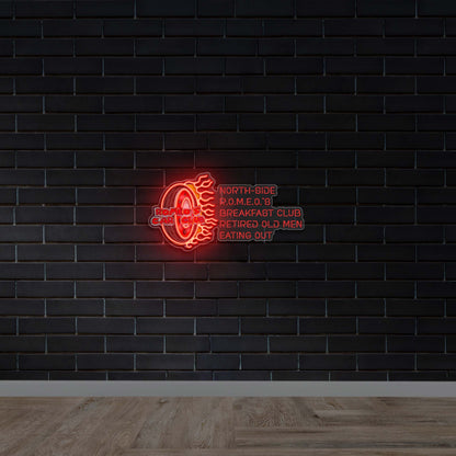 North-Side R.O.M.E.O.'s Breakfast Club - Premium Neon Artwork