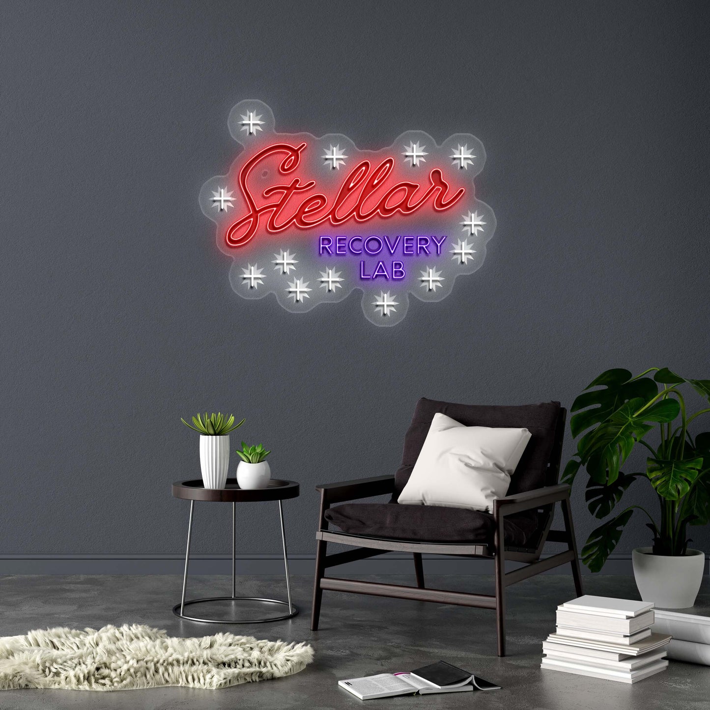 Stellar RECOVERY LAB (with stars) - Premium Neon Artwork