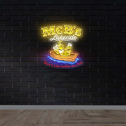 Mc B's Lakeside - Premium Neon Artwork