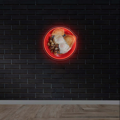 Plate of food - Premium Neon Artwork
