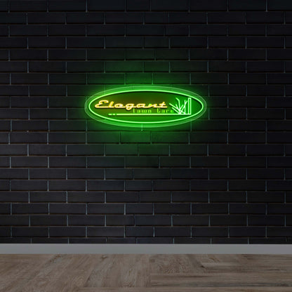 Elegant Lawn Care - Premium Neon Artwork