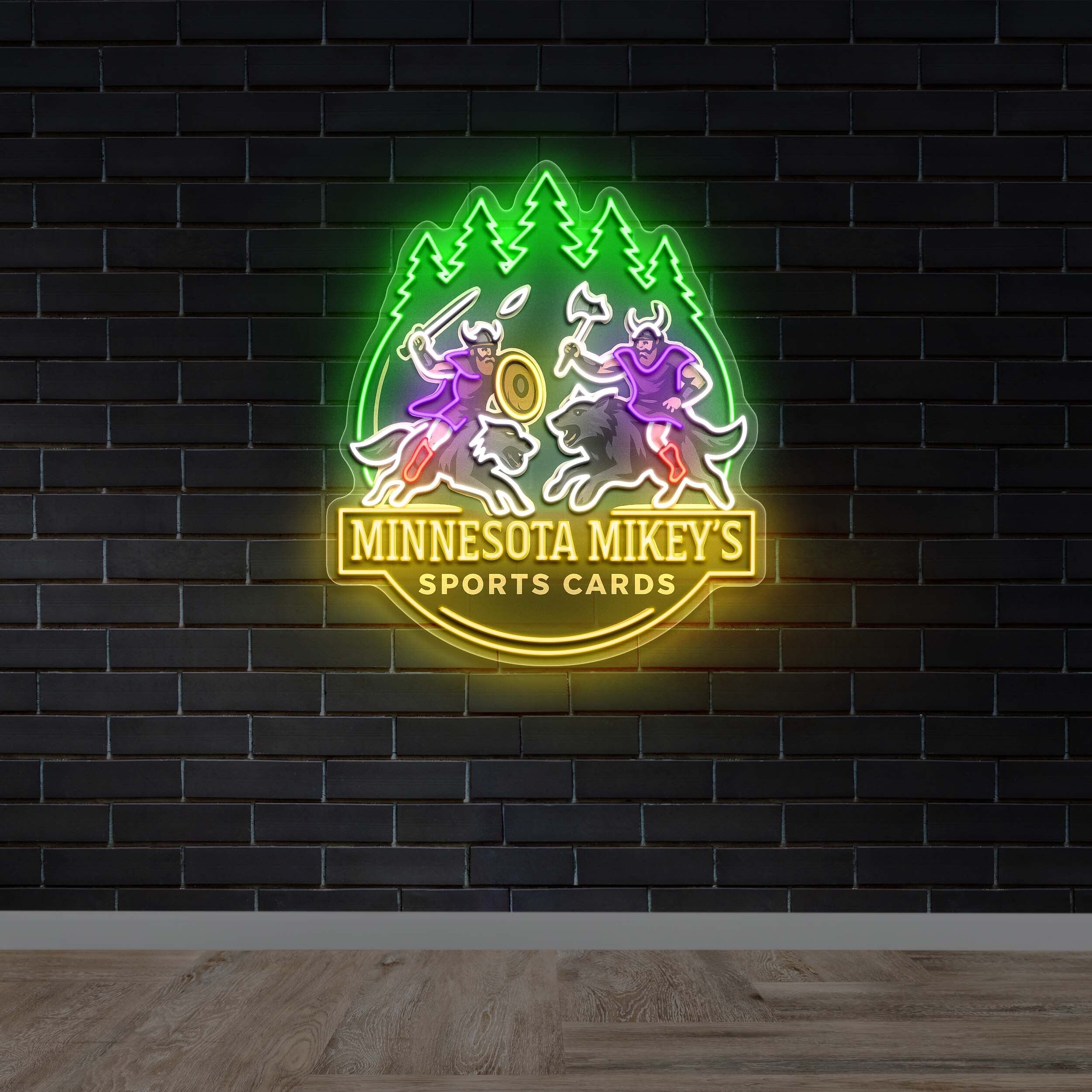 Minnesota Mikey's Sports Cards – Premium Neon Artwork