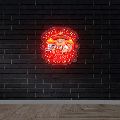 Senor Bob's Taco Truck & Oil Change - Premium Neon Artwork