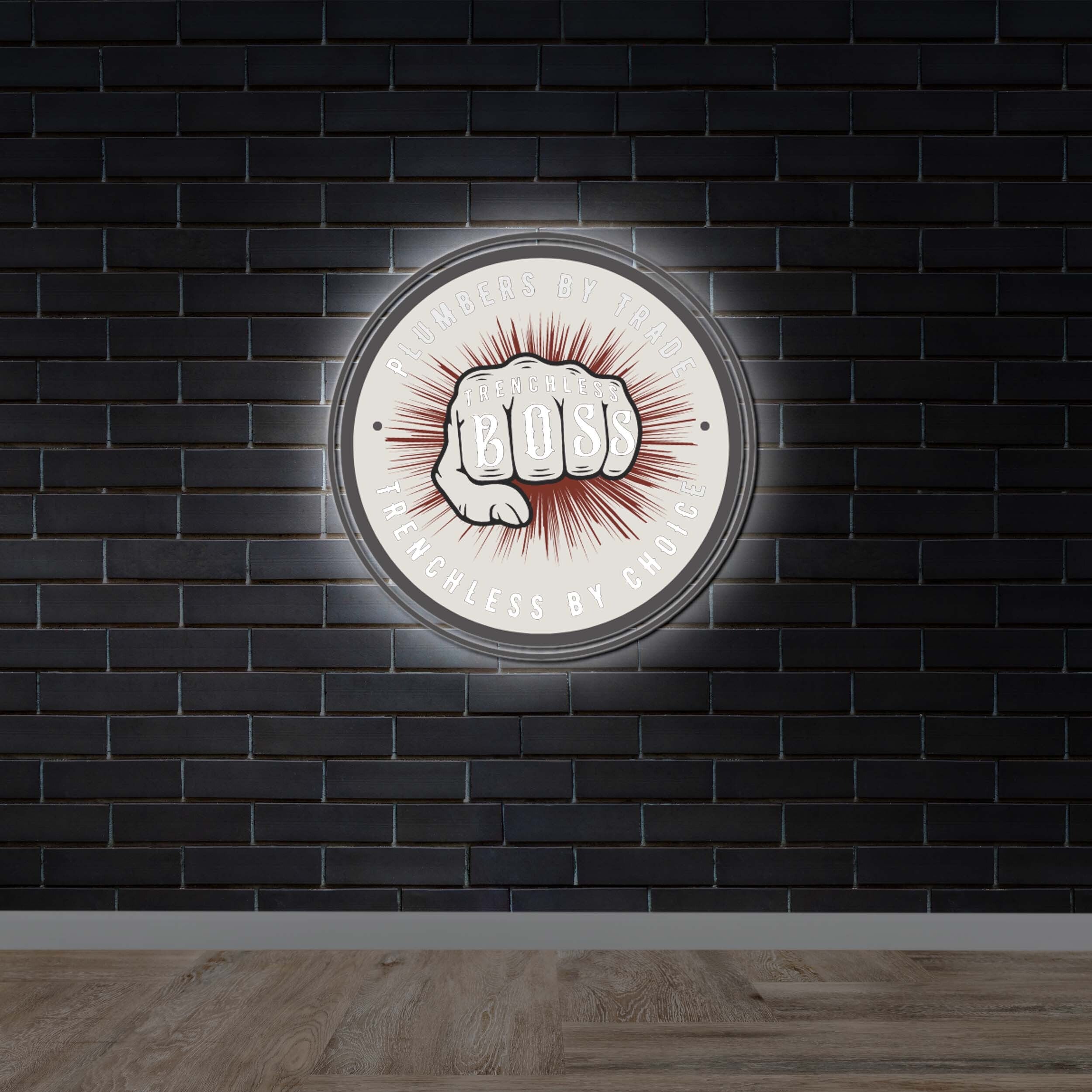 Trenchless Boss | Backlit Version - Premium Neon Artwork