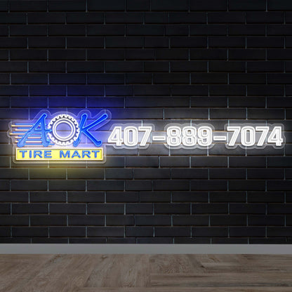 AOK Tire Mart - Premium Neon Artwork
