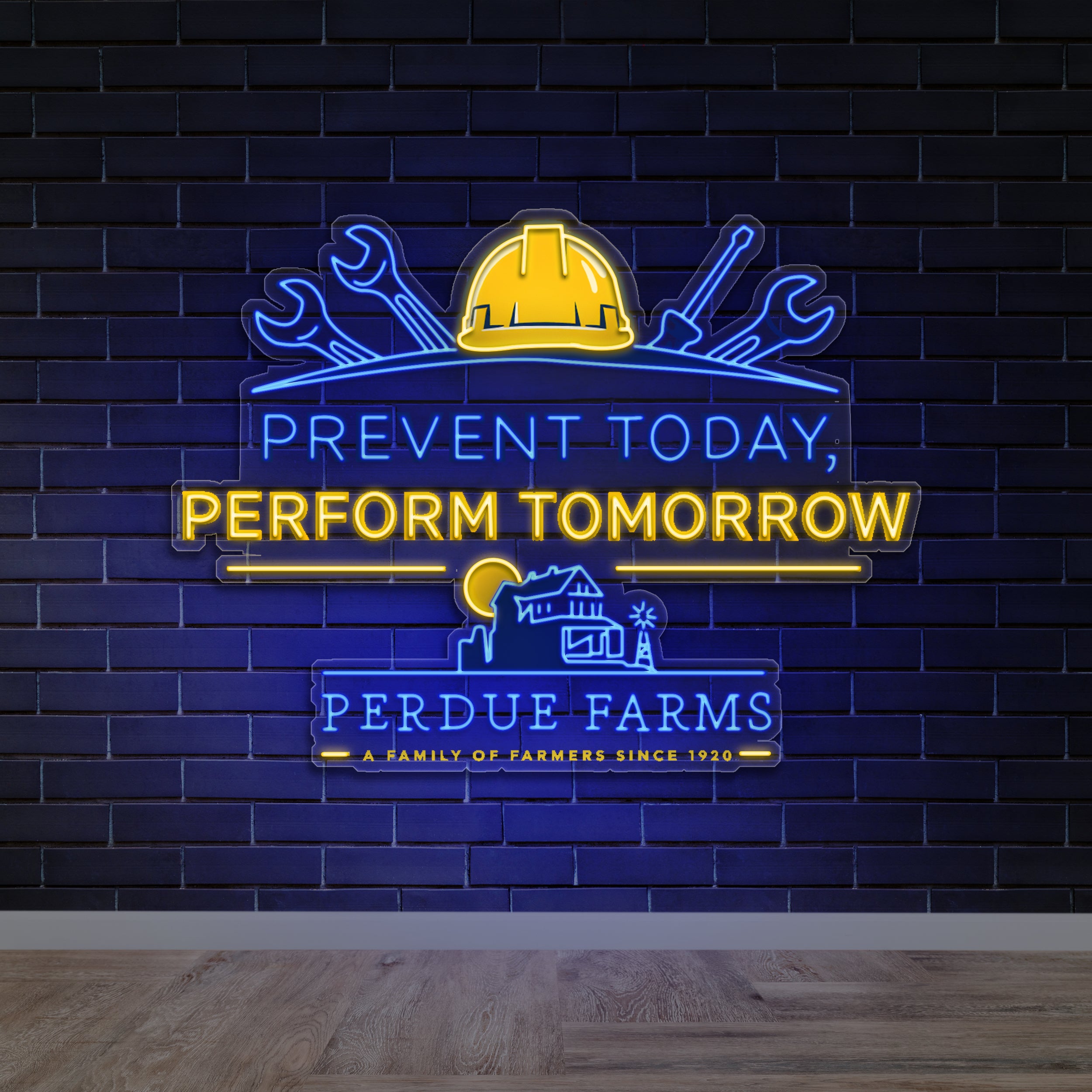 Prevent Today, Perform Tomorrow - Premium Neon Artwork