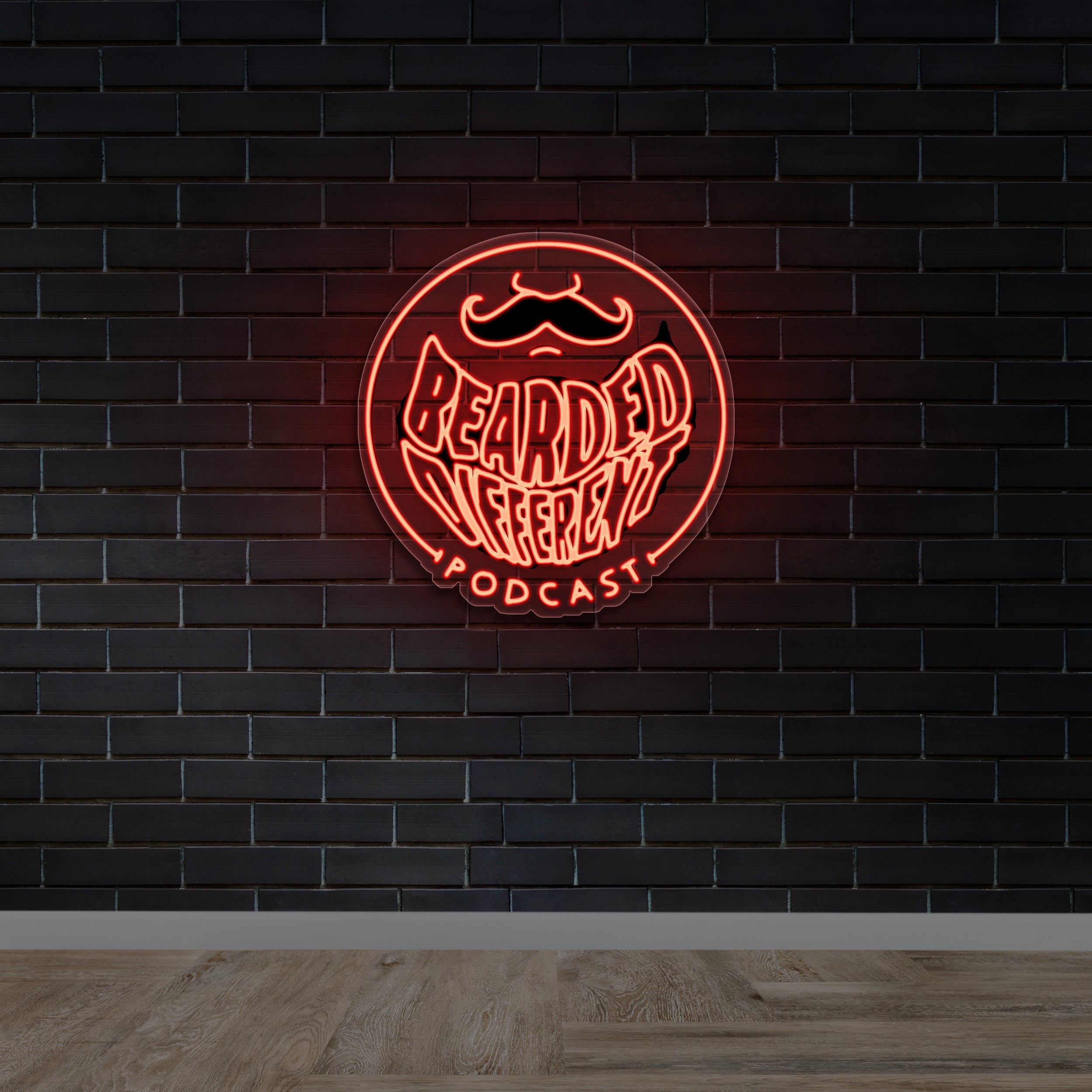 BEARDED DIFFERENT PODCAST - Premium Neon Artwork