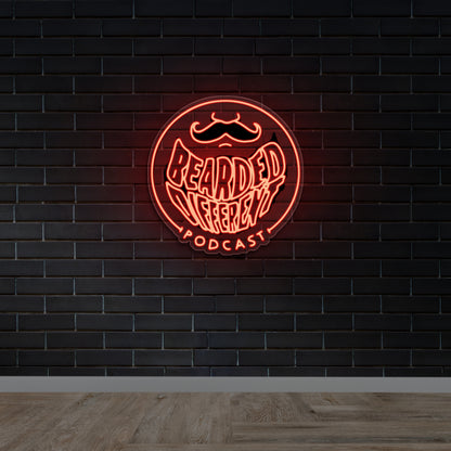 BEARDED DIFFERENT PODCAST - Premium Neon Artwork