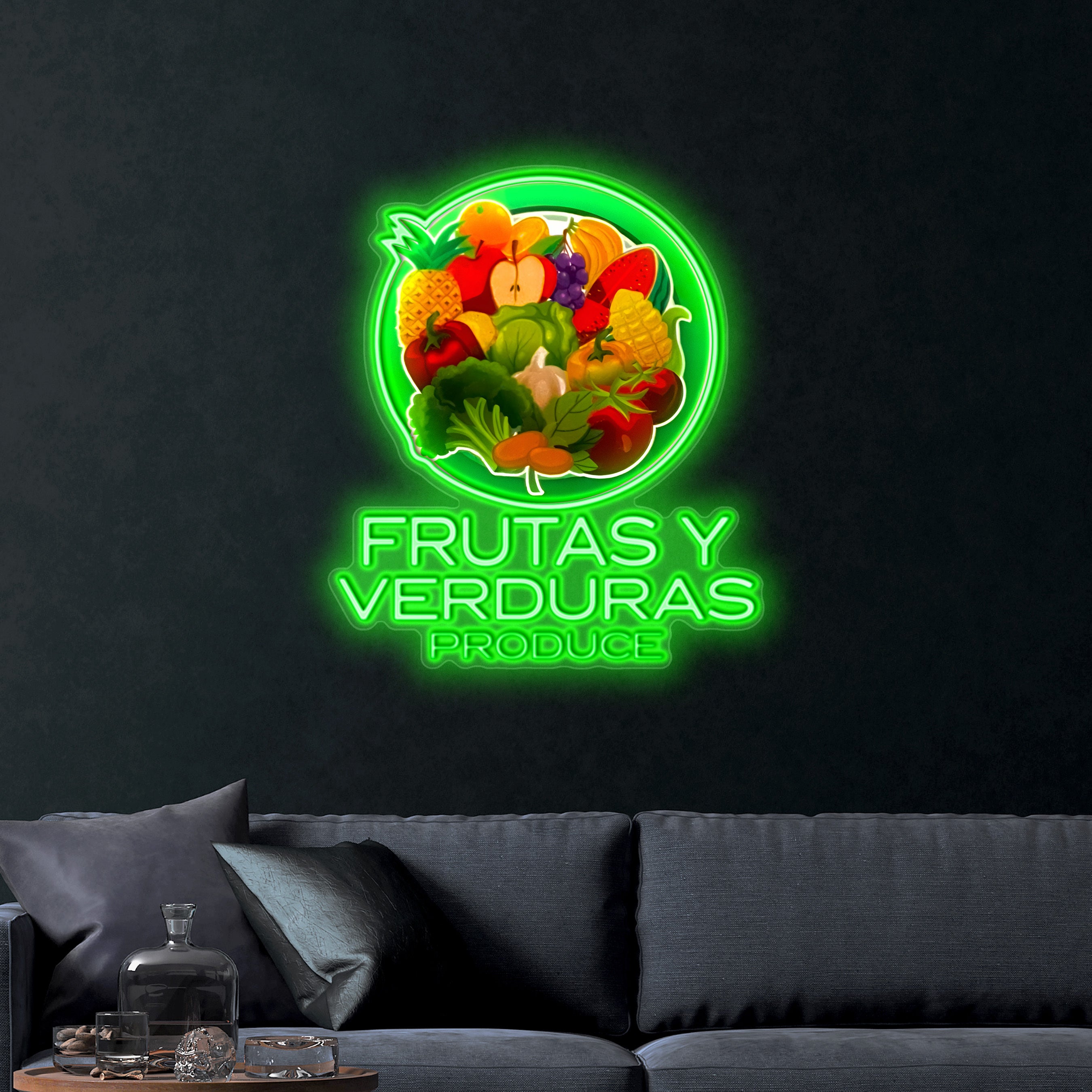 Frutas Y Verduras – Premium Neon Artwork