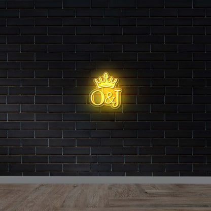 O&J Crown - Premium Neon Artwork