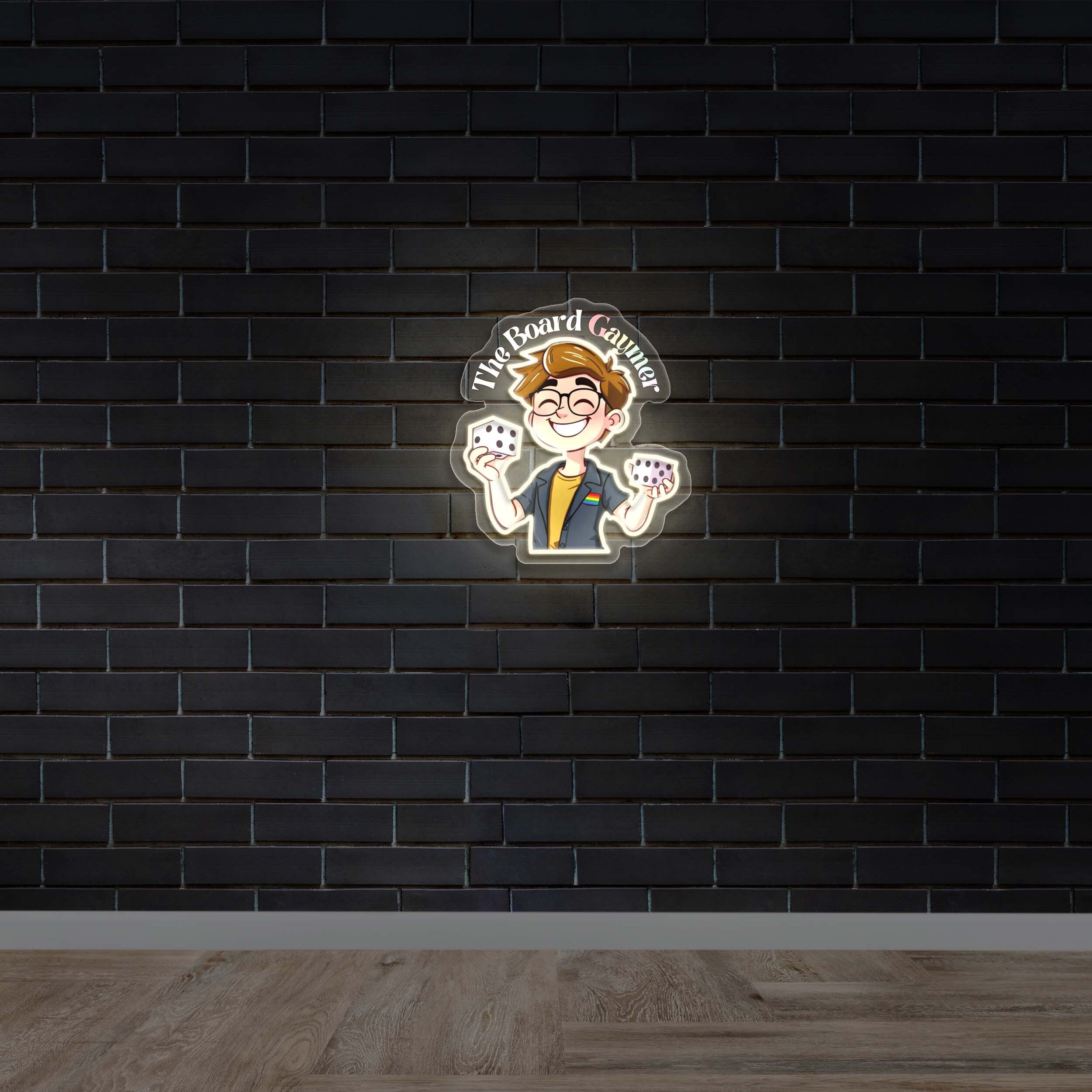 The Board Gaymer Outlined - Premium Neon Artwork