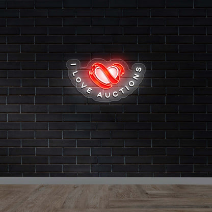 I LOVE AUCTIONS - Premium Neon Artwork