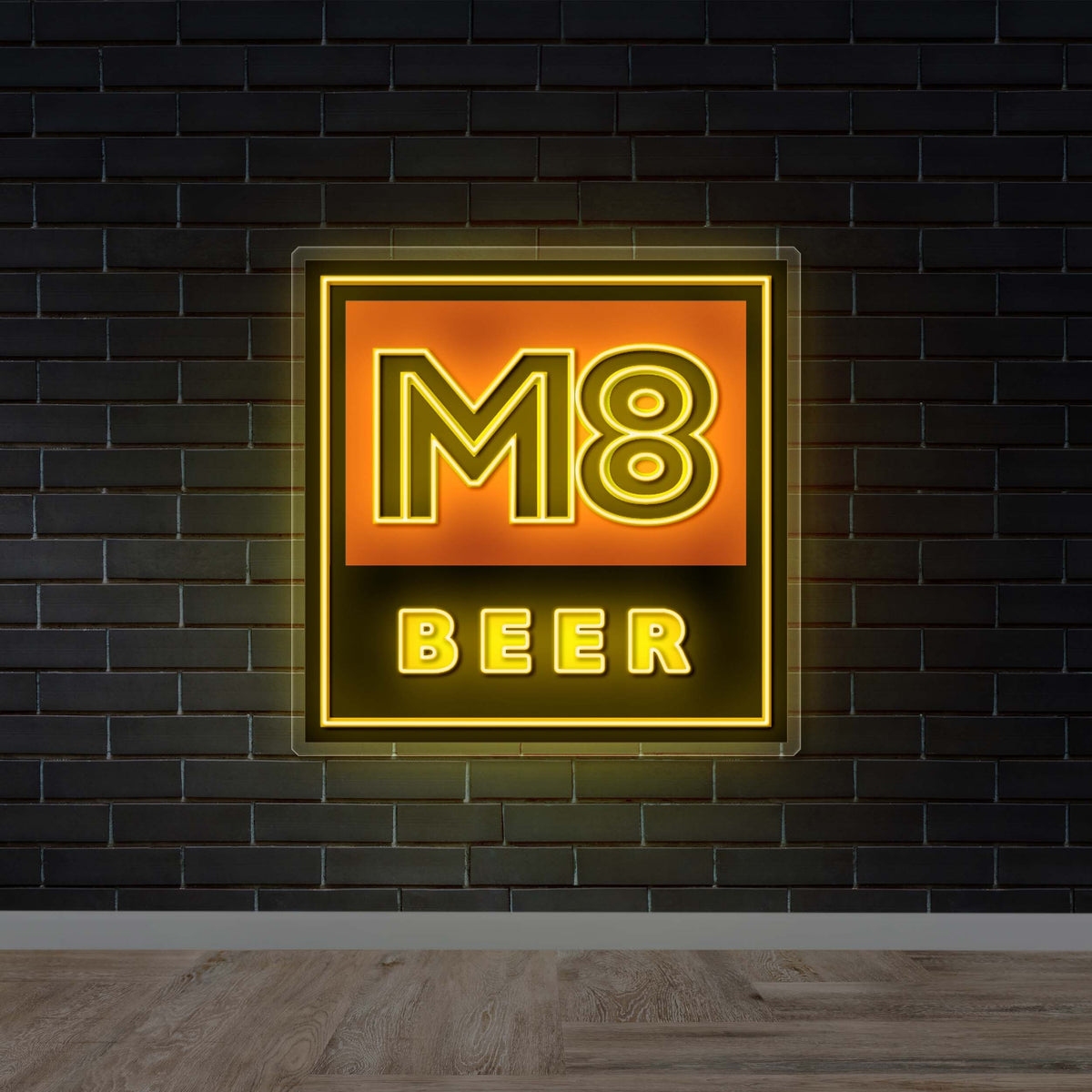 M8 Beer - Premium Neon Artwork