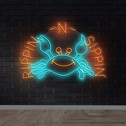 Rippin N Sippin - Premium Neon Artwork