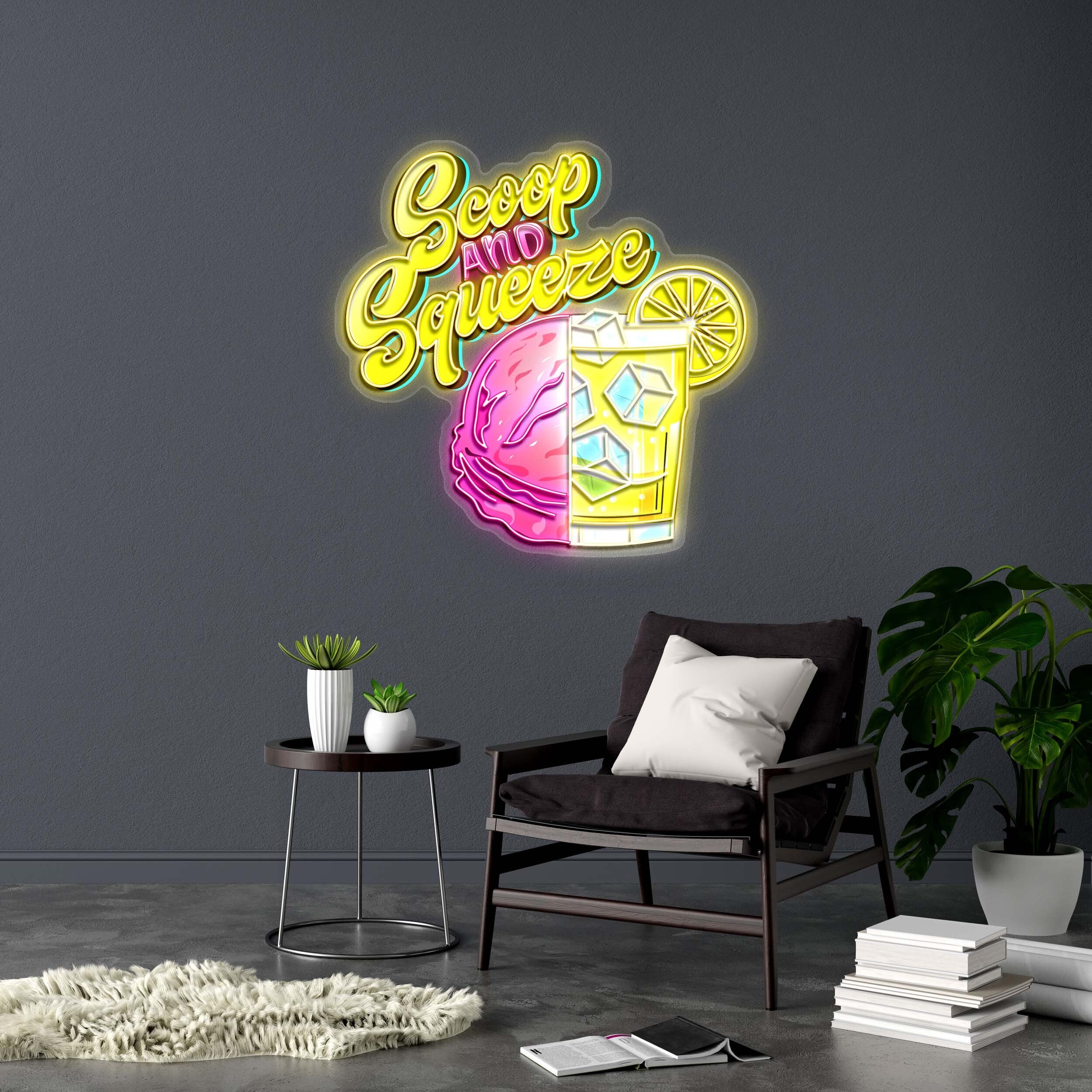 Scoop AND Squeeze - Premium Neon Artwork
