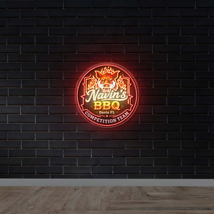 Navin’s BBQ - Premium Neon Artwork