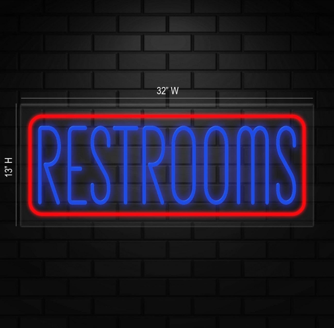 RESTROOMS – Premium Neon Artwork