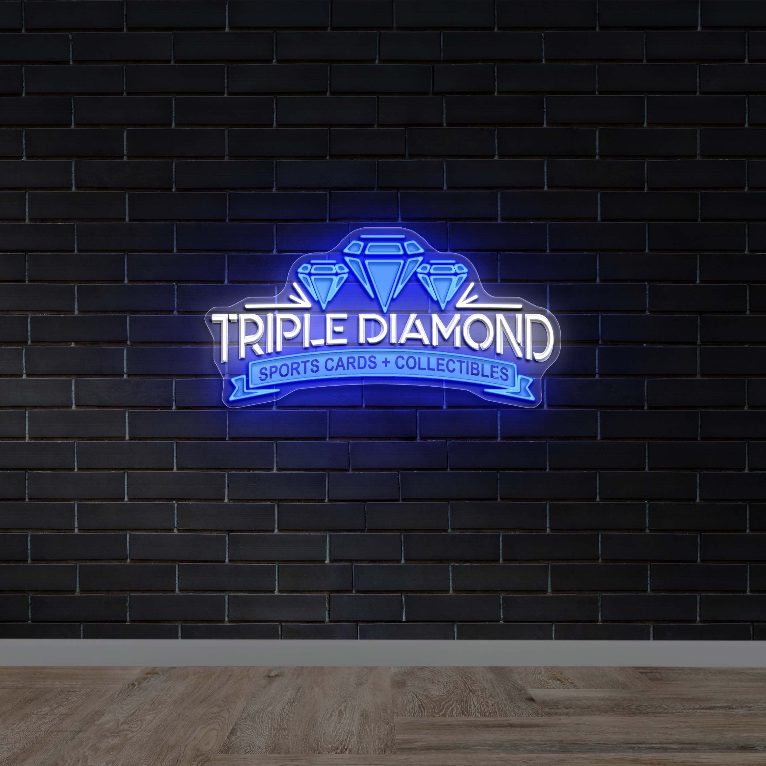 TRIPLE DIAMOND SPORTS CARDS + COLLECTIBLES - Premium Neon Artwork