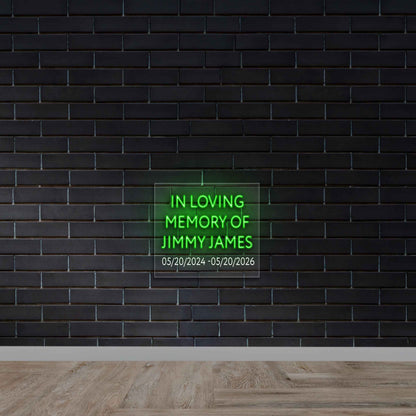 In Loving Memory of Jimmy James - Premium Neon Artwork