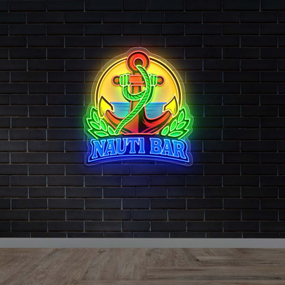 NAUTI BAR - Premium Neon Artwork