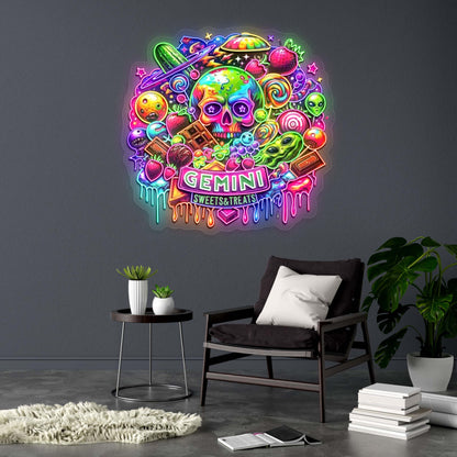 GEMINI - Premium Neon Artwork