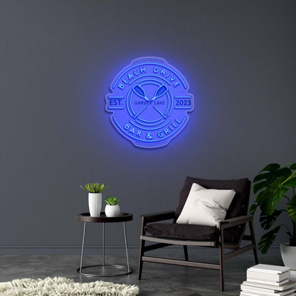 Beach Drive Bar & Grill – Premium Neon Artwork