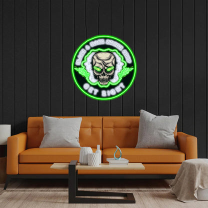 Blaze & Haze Smoke Shop - Premium Neon Artwork