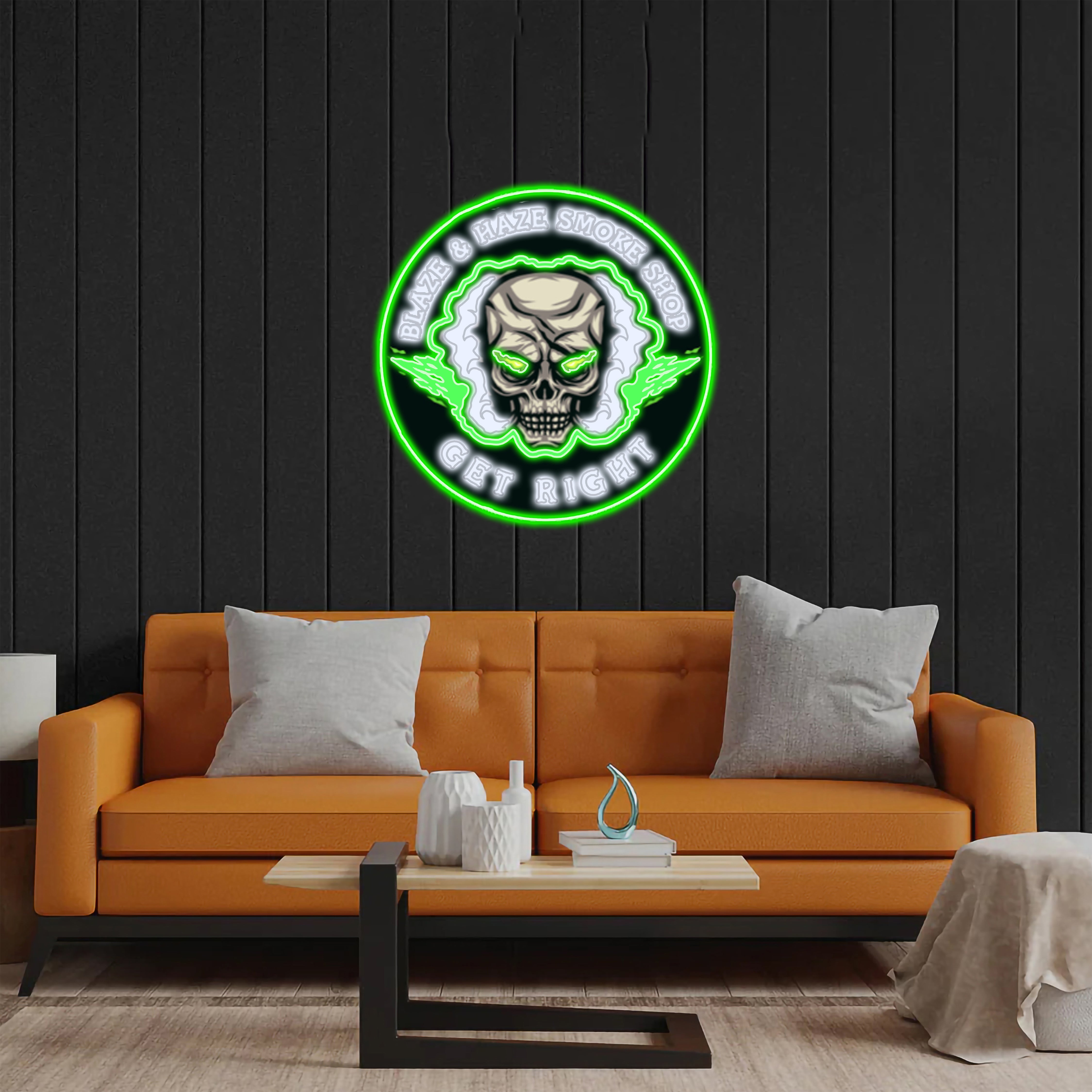 Blaze & Haze Smoke Shop - Premium Neon Artwork