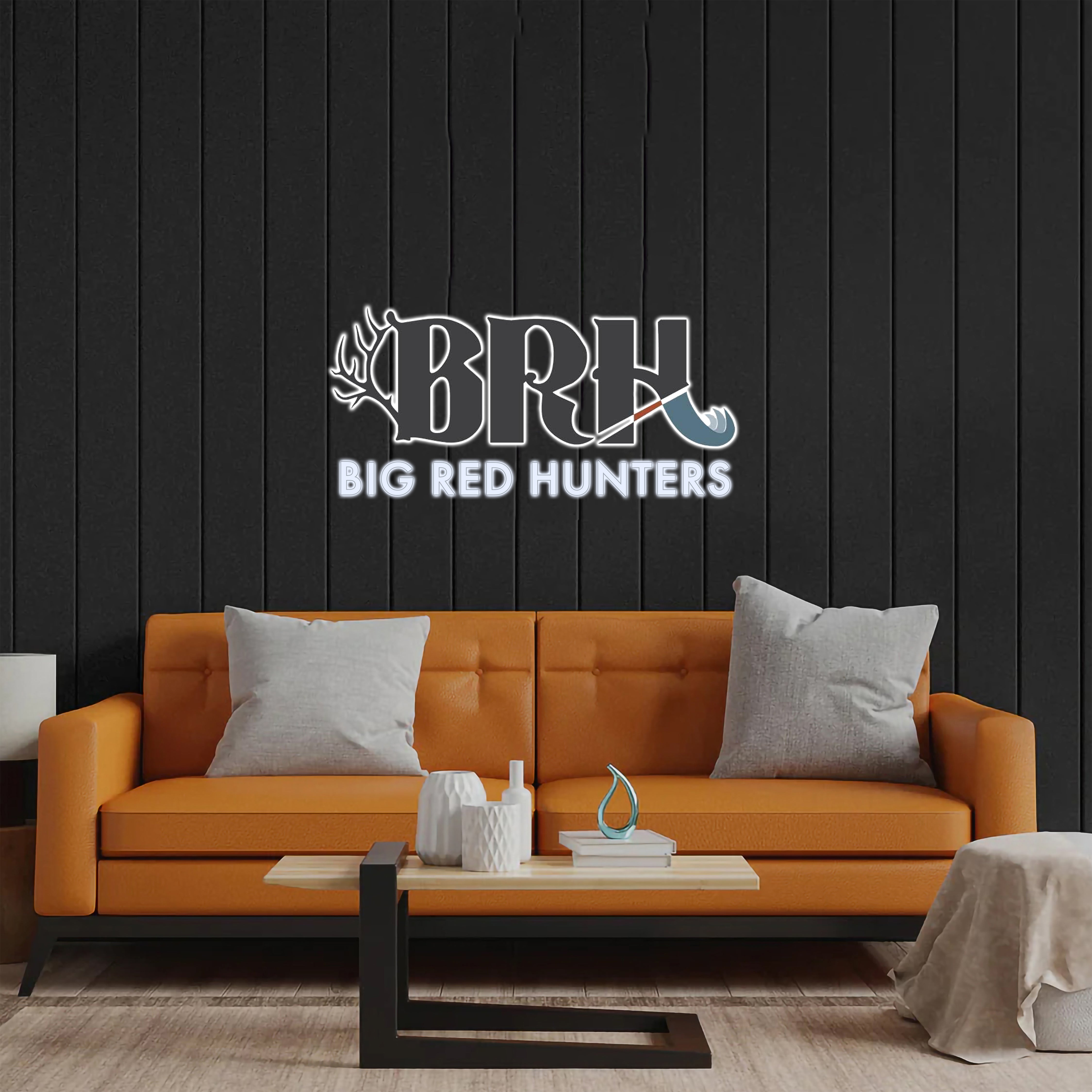 Big Red Hunters - Premium Neon Artwork