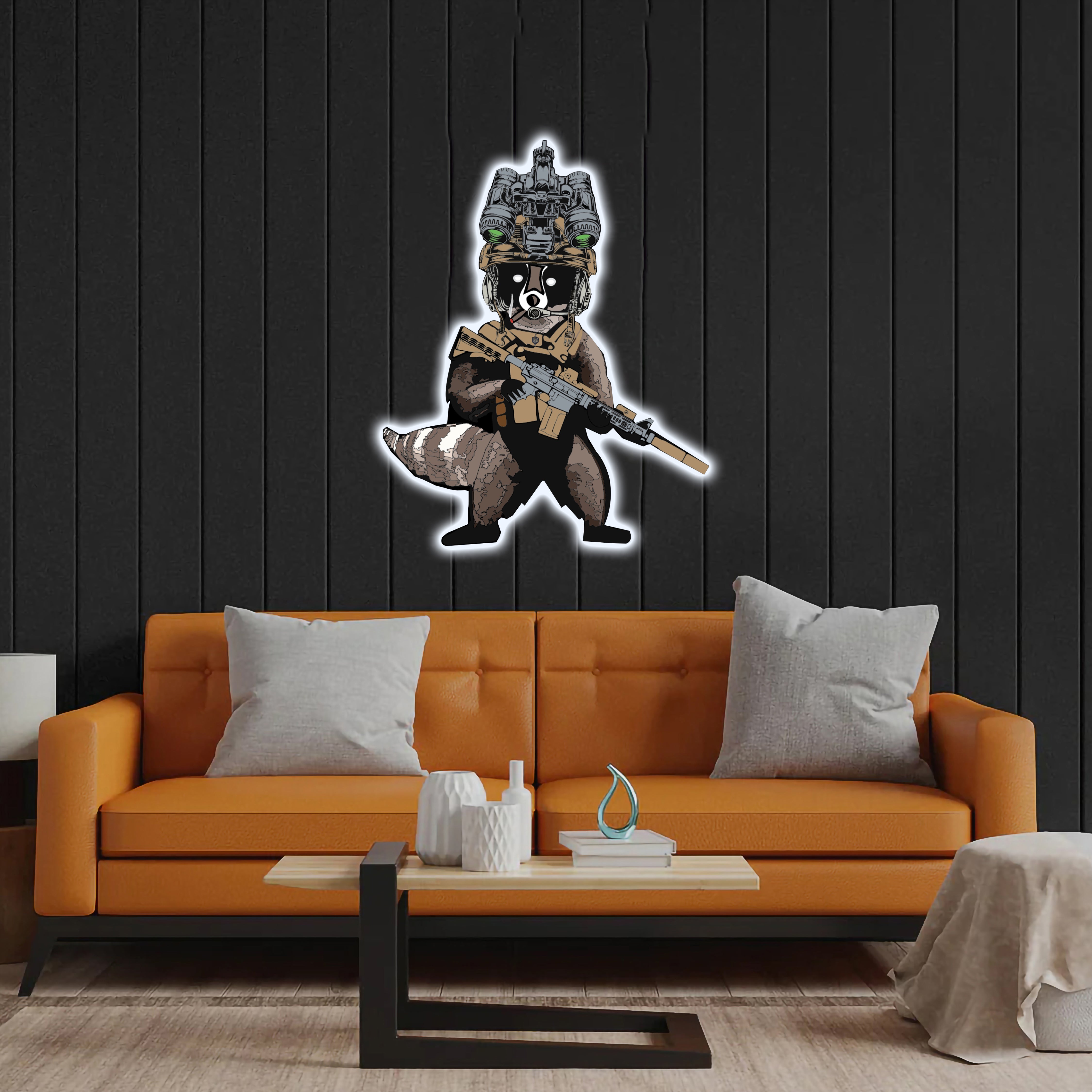 Military Emblem - Premium Neon Artwork